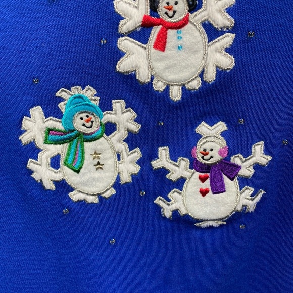 Vintage Designers Originals Studio Joy Embroidered Christmas Holiday Shirt - Picture 2 of 8